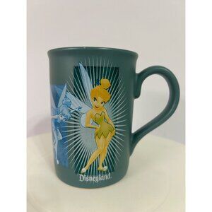 Disneyland Tinker Bell Coffee Cup Mug Teal Fairy Pixie Fantasy Magic Peter Pan
